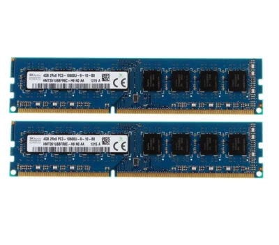 2PCS For SK Hynix 4GB 2Rx8 PC3-10600 DDR3 1333MHz 240PIN DIMM Desktop Memory（RAM - Image 1 of 4