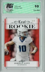 Jordan Love 2020 Leaf Exclusive #3 Red, Only 5 Made Rookie Card PGI 10 - Picture 1 of 1