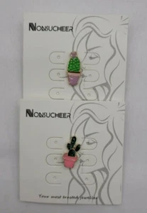 2 Cactus Enamel Pin NWT Cacti Pins - Picture 1 of 7