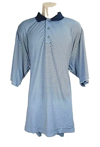 Footdry Prodry Lisle Herren Golf Poloshirt gestreift weiß/marine Gr. XL - Bild 1 von 6