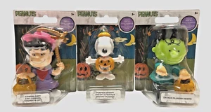 Peanuts Halloween Mini Figures Charlie Brown Lucy Snoopy Pumpkin NEW Retired - Picture 1 of 6