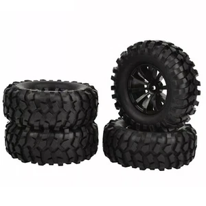 4PCS 1.9" Tires and 12mm Hex Wheels Rim For 1/10 RC Rock Crawler Upgrade - Picture 1 of 7
