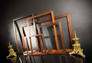 Set of 5 Dark Oak Wood Antique Picture Frames / Photo Frames (Gallery Wall) - Picture 1 of 10