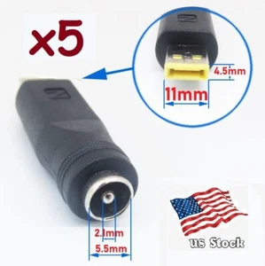 x5 Lenovo Square Tip DC Adapter Jack Connector Female Power Supply 5.5x2.1mm - Picture 1 of 7