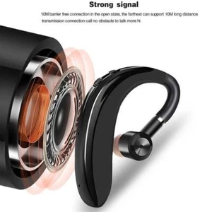 Bluetooth 5.0 Headset Wireless Earpiece Handsfree Earphone NEW Best Q9V5 P3Z5 - Picture 1 of 10