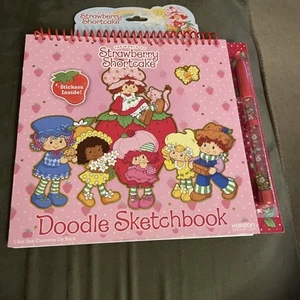 Strawberry Shortcake Doodle Sketchbook W/Glitter pen & Stickers New - Picture 1 of 6