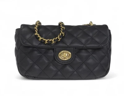 VERSACE JEANS COUTURE WOMEN SHOULDER BAG CLUTCH BLACK CHAIN AUTHENTIC - Image 1 of 4