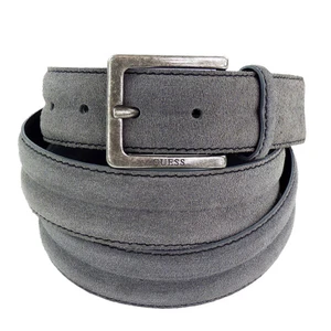 Cintura uomo Guess in pelle grigia taglia L 105 - Foto 1 di 1