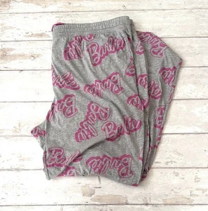 Women’s 3X Large Barbie Pajama Pants Drawstring Waist 3XL XXXL Gray Pink  - Picture 1 of 2