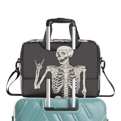 Rock Skeleton Calavera Bolso para Laptop Funda para Mujeres Hombres Maletín Tableta Mes... Foto 1 de 4