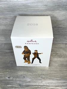 New Hallmark Keepsake 2018 Star Wars Han Solo & Chewbacca Christmas Ornament NIB - Picture 1 of 4