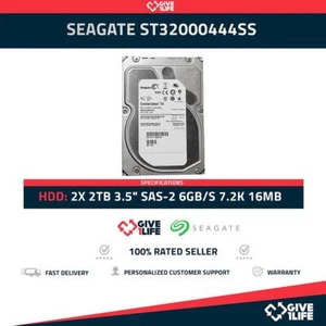 SEAGATE 4X ST32000444SS 2TB HDD 3.5" SAS-2 6GB/S 7.200 RPM 16MB CACHÉ - Photo 1/6