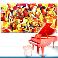 ❤️ ✦🎷✦ UNIKAT ♥ Abstrakt *Jazz!* XXXL Gemälde MUSIK ♫ Bild 200x100cm ☘️ 1049