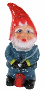 Gartenzwerg Deko Garten Figur Zwerg Feuerwehrmann stehend aus Kunststoff H 46 cm - Bild 1 von 5
