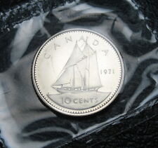 Canada 1971 10-cent Bluenose NBU (Proof-Like) Sealed in original cellophane