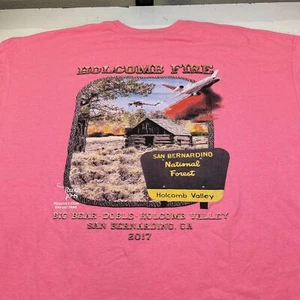 HOLCOMB FIRE DEPT FIGHTER BIG BEAR SAN BERNARDINO NATIONAL FOREST T SHIRT Sz L - Picture 1 of 5