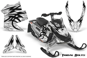 SKI-DOO REV XP SNOWMOBILE SLED CREATORX GRAPHICS KIT WRAP TRIBAL BOLTS WHITE - Picture 1 of 1