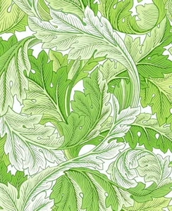 Leicester - Acanthus in Green by The Original Morris & Co , Cotton fabric - Bild 1 von 2