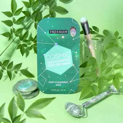 Freeman Cosmic Jade Holographic Peel-Off Face Mask 10ml – Deep Cleansing - Image 1 of 3