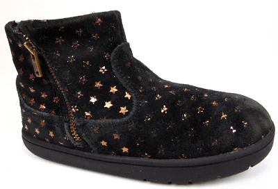 Botas de bebé Stride Rite para niña pequeña Zaria talla 10,0 K, gamuza cuero negro Foto 1 de 4