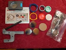 Badge A Mint button maker kit press lot 50+ metal sets craft