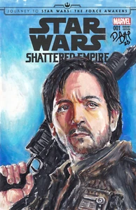Sketch Cover Comic Original Art Cassian Andor Star Wars variant blank Rogue One - Picture 1 of 1