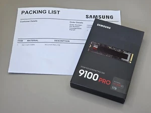 SSD 1 To Samsung 9100 PRO PCIe 5.0 NVMe 14700 Mo/s neuf et scellé - GARANTIE 5 ANS - Photo 1/10