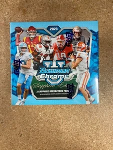 2023 Bowman Chrome University Football Sapphire Box - Picture 1 of 1