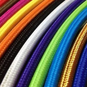 Cable textil de 2 hilos cable de tela cable de lámpara redondo cable colgante cable de lámpara - Imagen 1 de 27