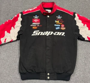 VTG Kevin Harvick Snap-on Racing Jacket Mens M Black Chase Authentic Embroidered - Picture 1 of 17