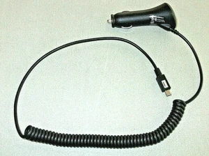 MOTOROLA Black SYN1630A Cellphone Vehicle COIL CORDED Cable Power CAR CHARGER - Picture 1 of 12