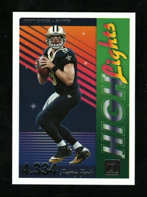 Drew Brees 2018 Donruss Highlights #6 Insert Card - Image 1 of 2