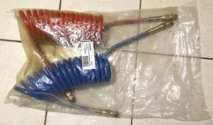 NEW 1 Pair VELVAC 15' Coiled Nylon Air Hose Assemblies 12" Lead - Picture 1 of 2