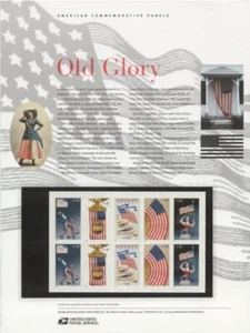 #683 37c Old Glory Booklet #3776-3780 USPS Commemorative Stamp Panel - Bild 1 von 1