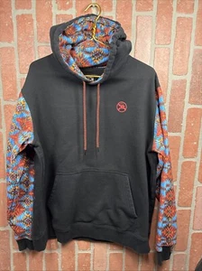 Hooey Men's XL Aztec Southwest Cowboy Hoodie Black Roughy RARE - Picture 1 of 8
