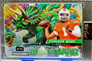 2024 Wild Card Dino Might Cameron Ward Triceratops Cross Hatch Shimmer /10 canne - Foto 1 di 2