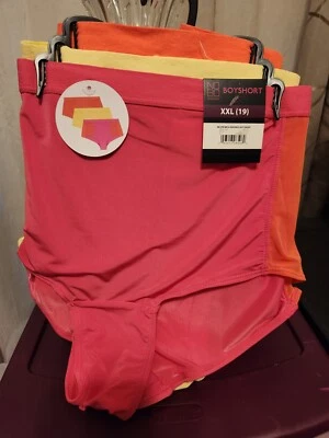 No Boundaries 3-Pair Women's Boyshort Panties Mesh Sides Sz XXL 19 BNWT - Image 1 of 4