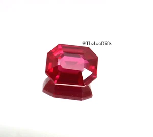 Natural Red Ruby Certified Emerald Shape 10.20 Ct Gemstone - Picture 1 of 10