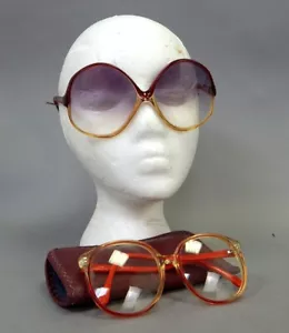 Occhiali da sole vintage donna anni 70 oversize montatura prescrizione Francia 140 - Foto 1 di 8