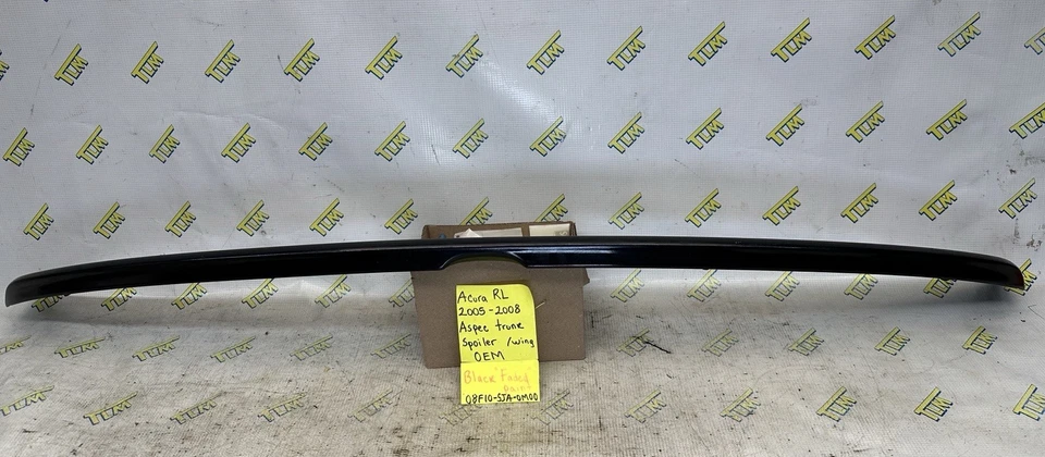 05-08 Acura RL Trunk Spoiler ASPEC Wing Black 2005 2006 2007 2008 08F10 OEM - Image 1 of 4