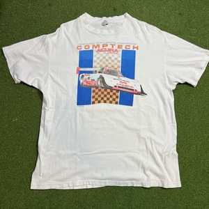 Vintage 90s Acura Comptech T Shirt IMSA GTP 1991 X-Large XL Single Stitch Hanes - Picture 1 of 23