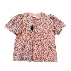 Hyacinth House Light Pink Floral Elise Blouse Size S - Picture 1 of 5