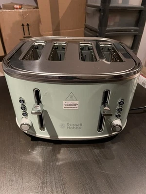 Russell Hobbs Toaster 4 Slice Independent & Extra wide slots - Sage - Image 1 of 4