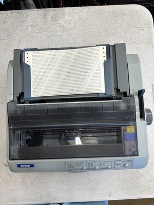 P363A / C11C558001 - EPSON LQ590 DOT MATRIX PRINTER. WARRANTY GOOD WORKING. - Image 1 of 3