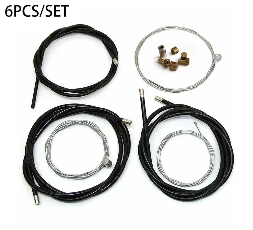 Juego de 6 piezas de cable universal para motocicleta embrague freno acelerador estrangulador línea de cable Foto 1 de 4