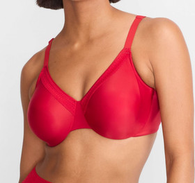 Wacoal Perfect Primer Bra Underwire Red Unlined Full Coverage Microfiber 855213