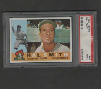 1960 Topps Baseball Hal Smith # 48   PSA 7 Near-Mint-Set Break- - Image 1 of 2