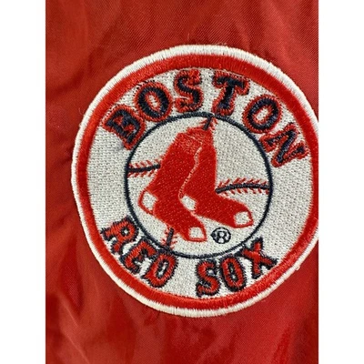 Jaqueta corta-vento Boston Red Sox XL vermelha Adidas zíper completo vestuário de fã da liga principal de beisebol em excelente estado usado - Imagem 1 de 4