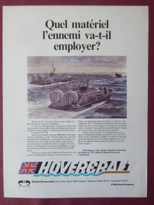 8/1986 PUB BHC BRITISH HOVERCRAFT AEROGLISSEUR AP 1-88 ORIGINAL FRENCH AD - Picture 1 of 2