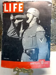 Life March 1938 WWII German Soldiers Nazis Hitler Takes Austria Maps Bette Davis - Picture 1 of 9
